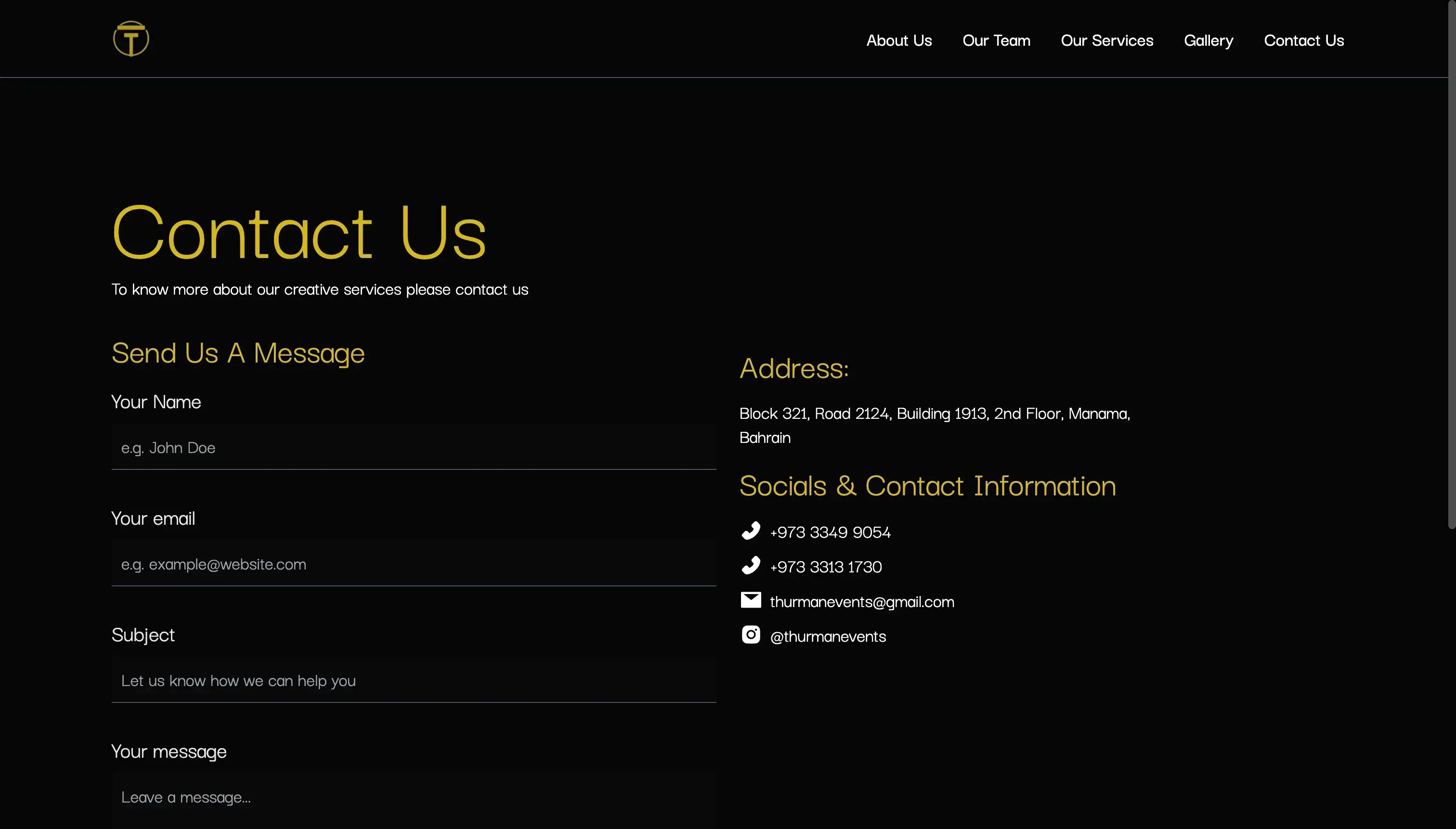 Contact · Nodemailer form